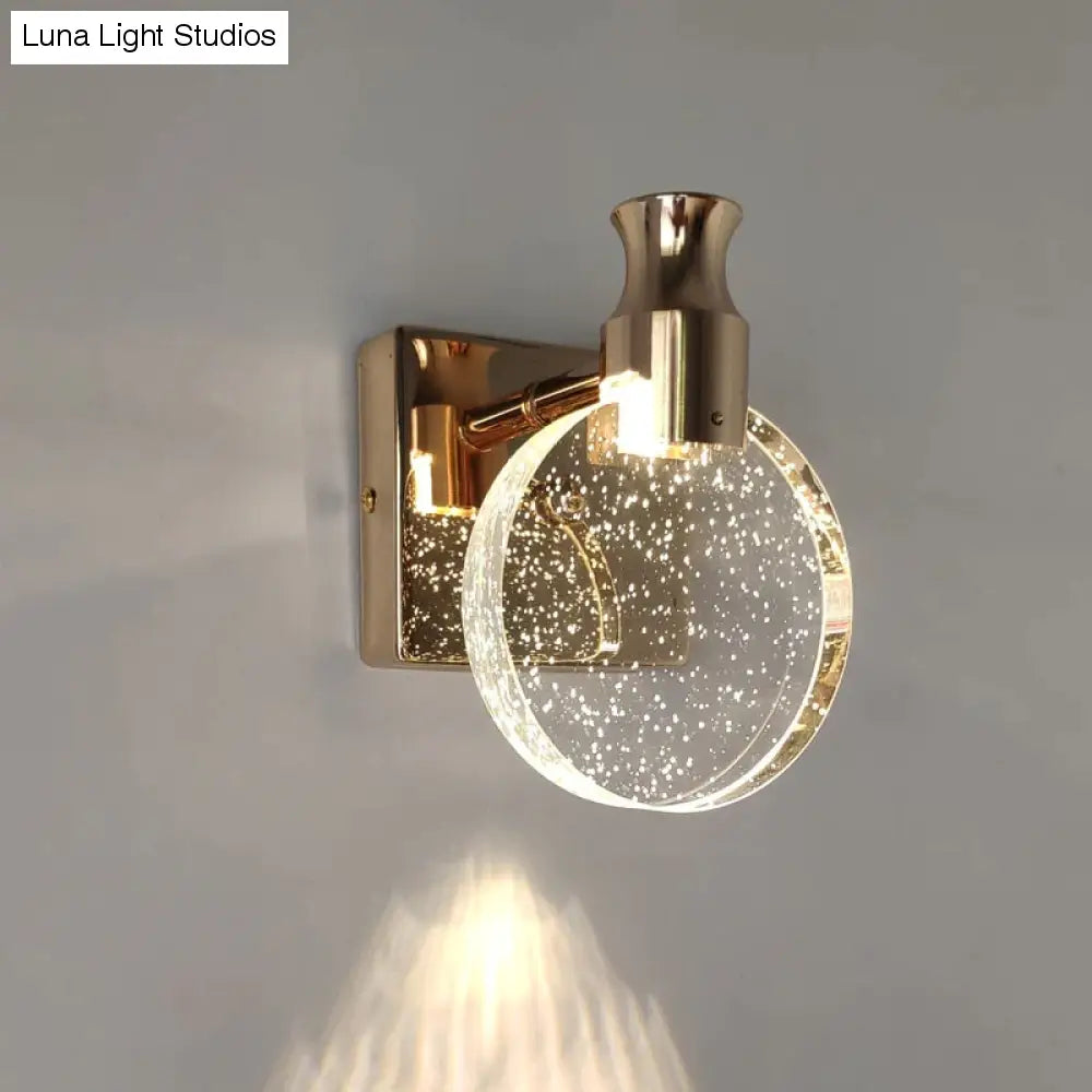 Eenvoudige kristallen LED-wandlamp voor badkamerslaapkamer