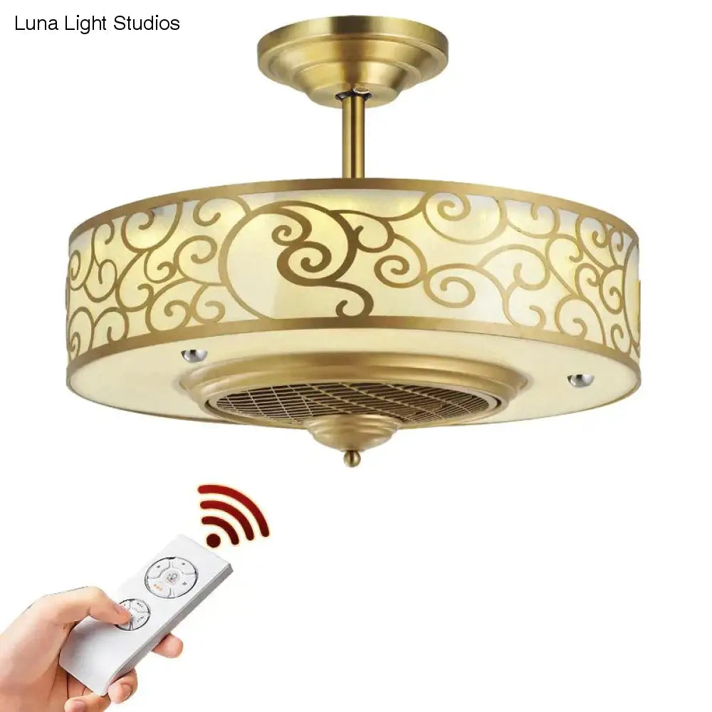 LED Nordic Iron Acrylic Copper Ceiling Fan.LED Lamp.LED Light.Ceiling Lights.LED Ceiling Light.Ceiling Lamp For Foyer Bedroom
