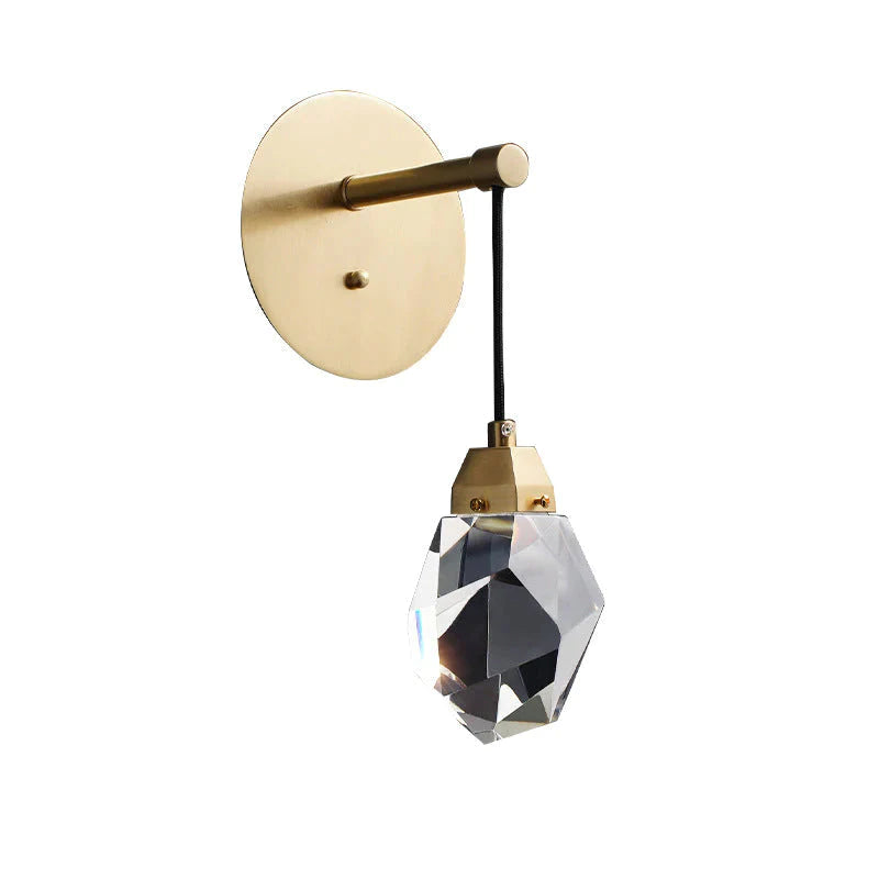 Moderne kristallen LED volledig koperen wandlamp