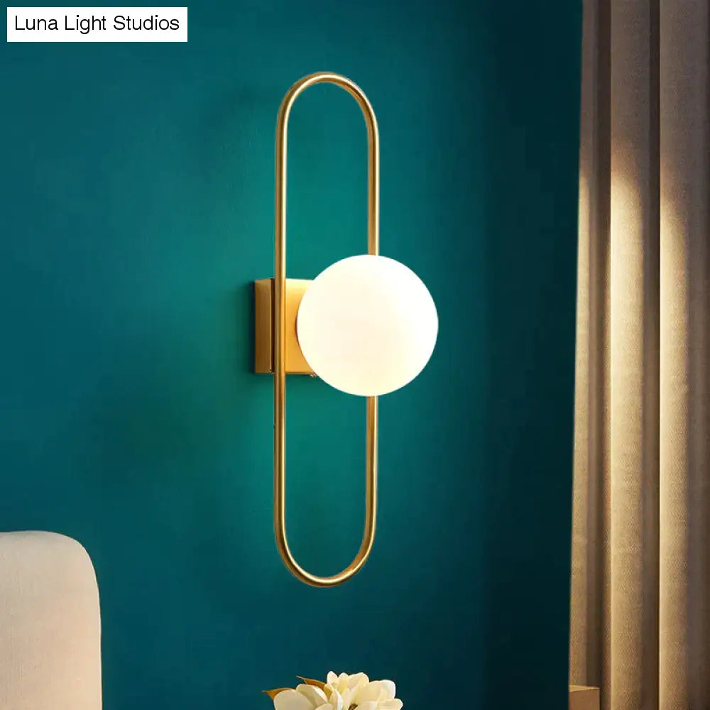 Nordic Bedside Lamp Wall Lamp Living Room Simple Modern Background Wall Corridor Room Bedroom Copper Wall Lamp