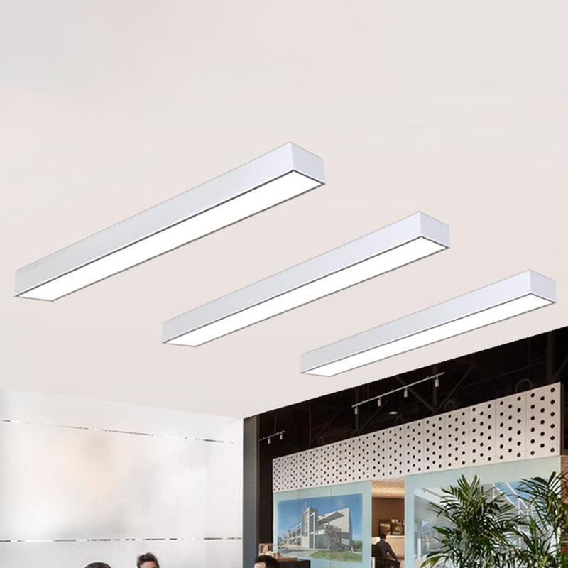 Minimalistyczna poświata biurowa: metalowa lampa sufitowa LED w kształcie słupa, do montażu podtynkowego