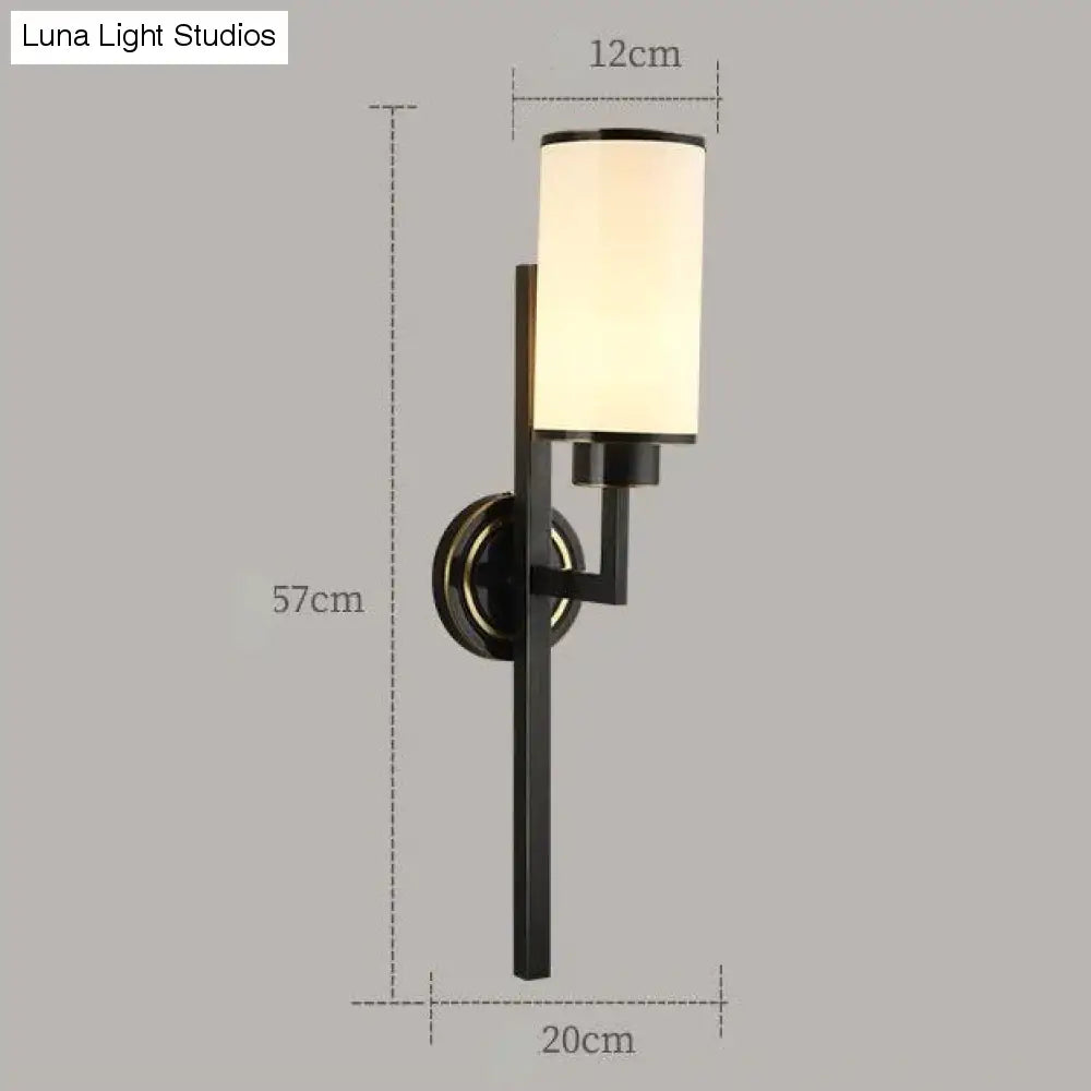 Lampada da parete in rame pieno Lampada da parete in rame per tromba delle scale, camera da letto classica semplice, testa a LED, TV, parete di fondo