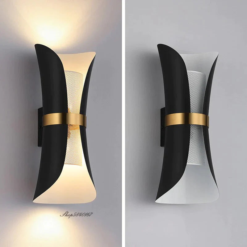 Moderne eenvoudige wandlamp Lights Scone voor slaapkamer badkamer zwart goud