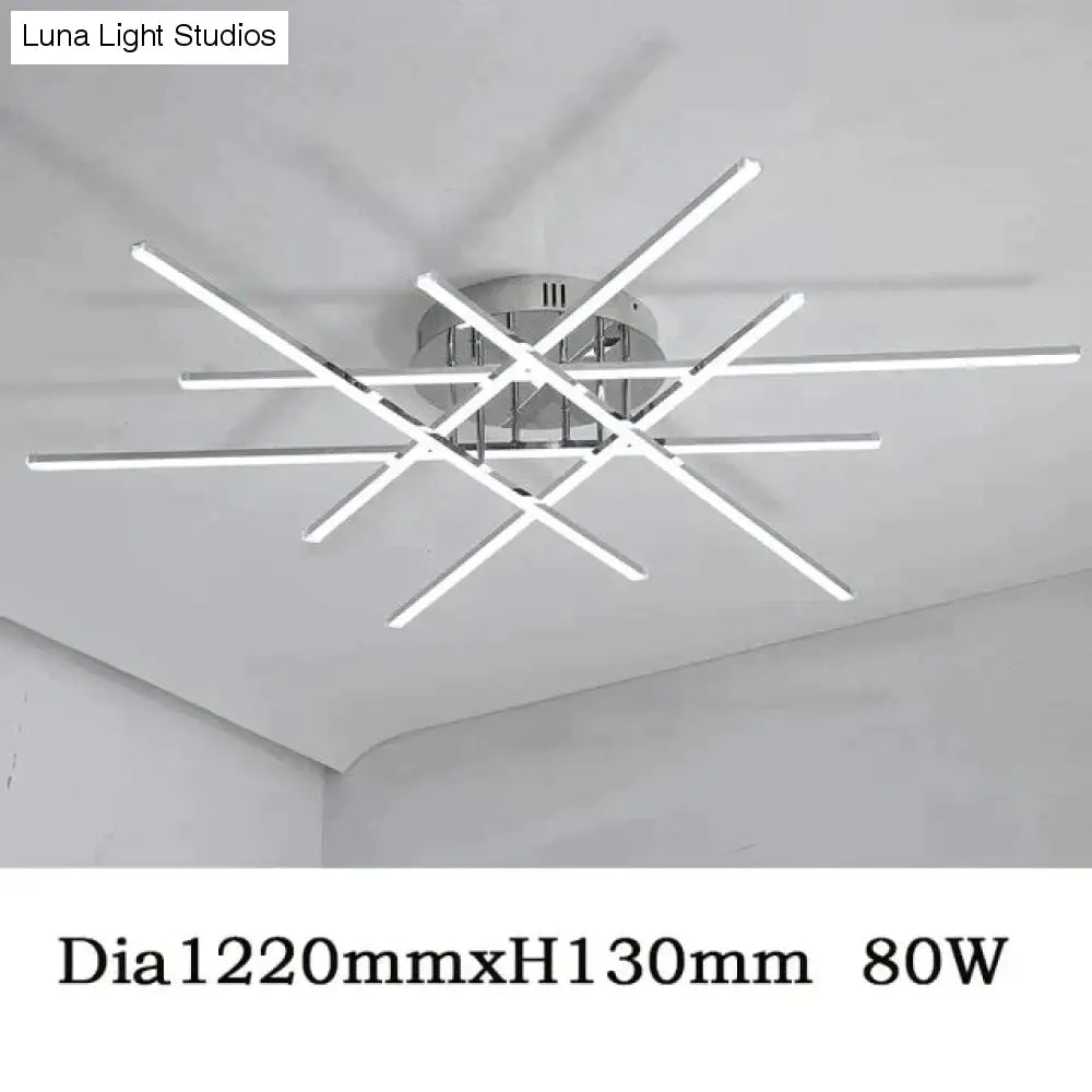 Chromowane wykończenie Nowoczesne lampy sufitowe LED do salonu Sypialnia Gabinet Lampa sufitowa Home Deco
