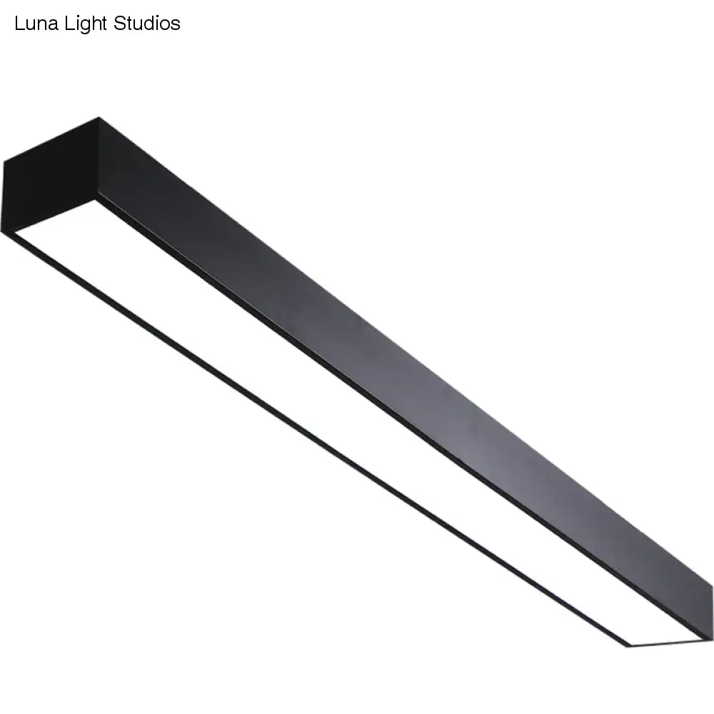 Minimalistyczna poświata biurowa: metalowa lampa sufitowa LED w kształcie słupa, do montażu podtynkowego