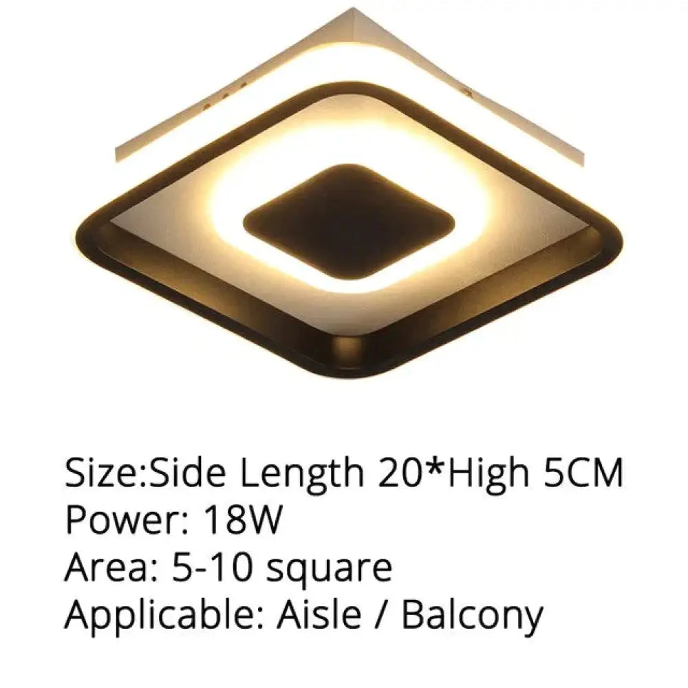 Le plafoniere a led moderne alla moda per l'illuminazione interna del soggiorno della sala studio del corridoio 16-18w