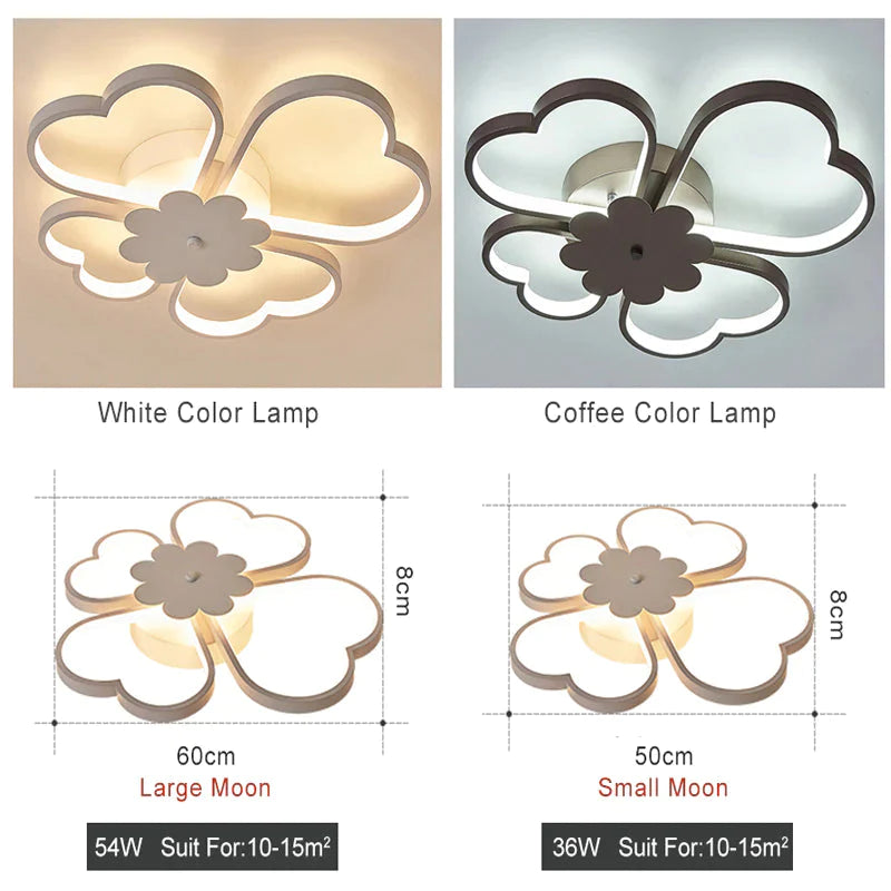 Luminaires à fleurs pour chambre d'enfants 36W 54W