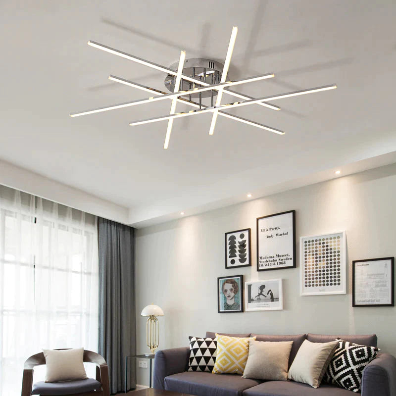 Chromowane wykończenie Nowoczesne lampy sufitowe LED do salonu Sypialnia Gabinet Lampa sufitowa Home Deco