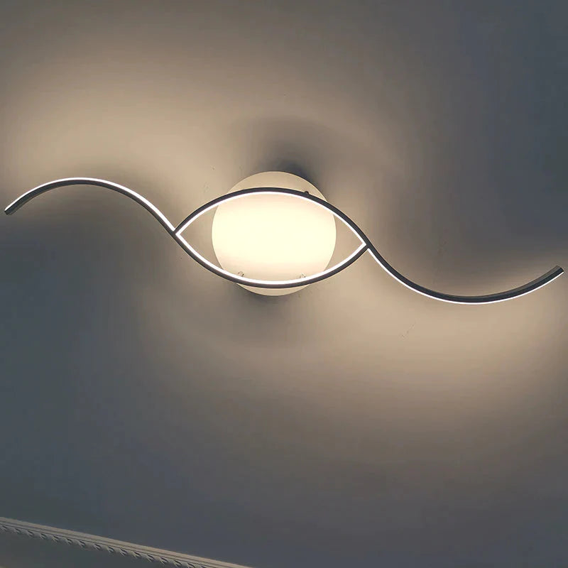 Luces de techo Led modernas para sala de estar, dormitorio, sala de estudio, vestíbulo, lámpara de techo redonda para el hogar, acabado mate en blanco y negro