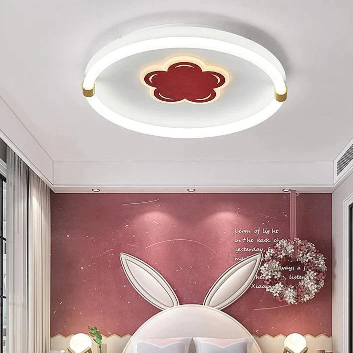 Preciosa lámpara de techo LED creativa para habitación de flores