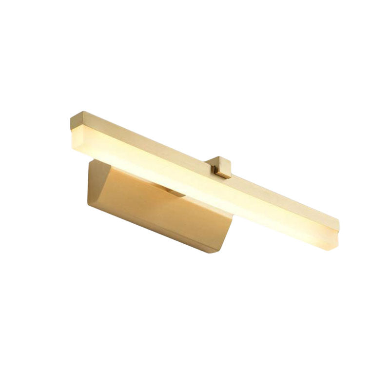 Elegante iluminación LED para tocador con pantalla acrílica amarilla - Lámpara de baño montada en la pared, 9.5
