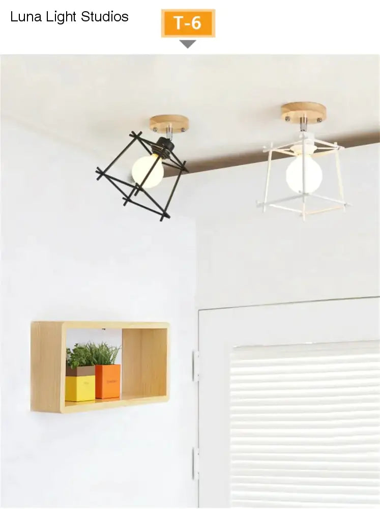 Plafonnier nordique en fer forgé, design moderne et minimaliste, luminaire décoratif de plafond, idéal pour un bureau, une chambre à coucher ou une chambre à coucher, créatif