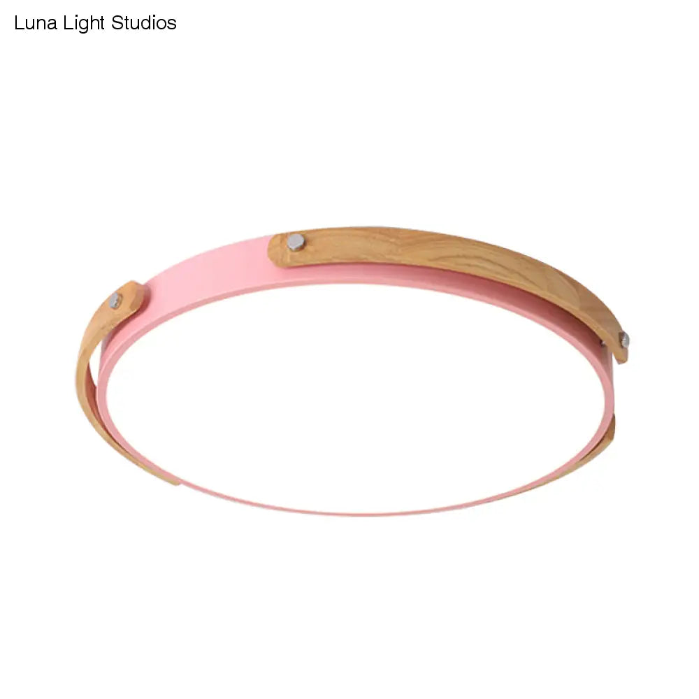 Plafoniera da incasso a LED circolare in acrilico stile Macaron - Elegante lampada da soffitto per la cameretta e i corridoi dei bambini