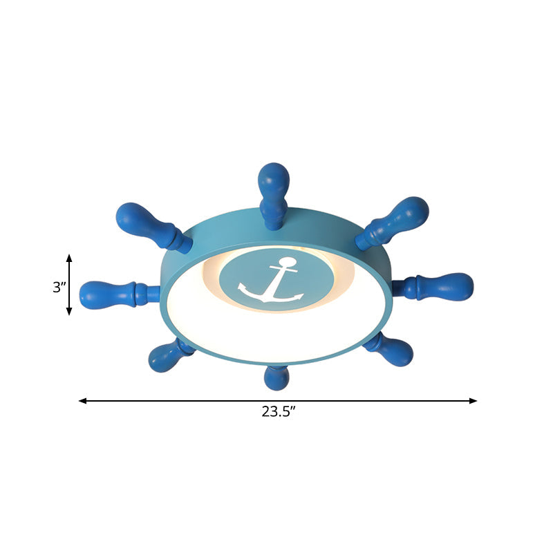 Blue Rudder Kids LED Flush Mount Fixture - 19.5
