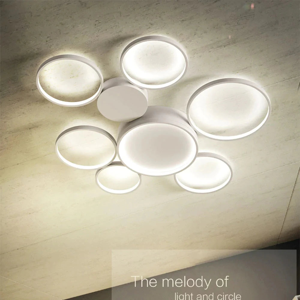 Moderne runde LED-Deckenleuchten Schlafzimmer Esszimmer Deckenleuchten Küche Plafondlamp Oberflächenmontage Fernbedienung Lamparas