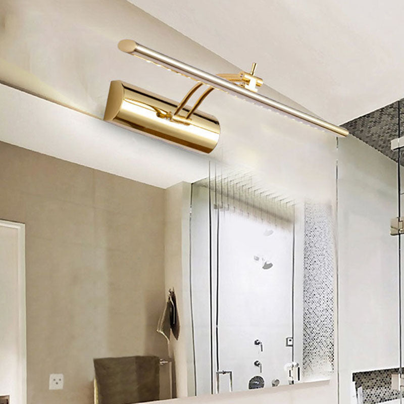 Aplique de pared para tocador de baño LED de metal moderno de 16