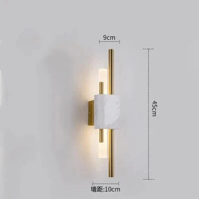 Moderne marmeren led-wandlamp voor woonkamer slaapkamer badkamer loft decor