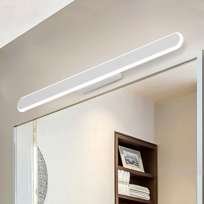 Lámpara de tocador LED moderna para espejo de baño blanco - Disponible en luz blanca/cálida, 3 tamaños