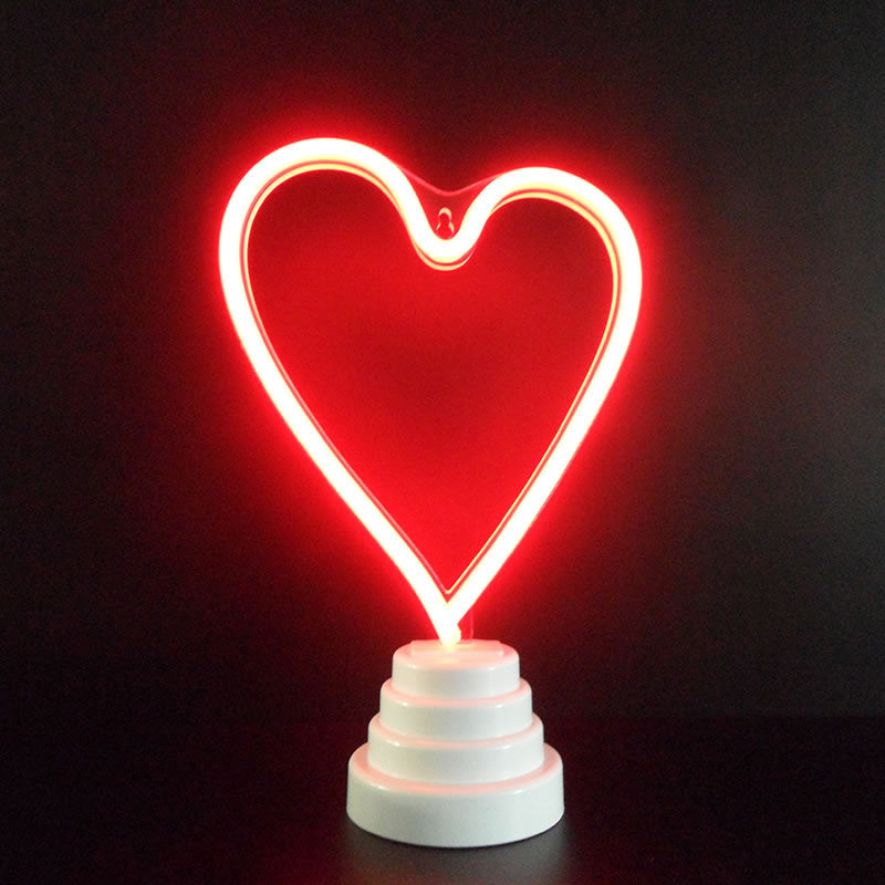 Mini-LED-Cartoon-Tischlampe – batteriebetriebene Schlafzimmer-Nachttischleuchte in Weiß