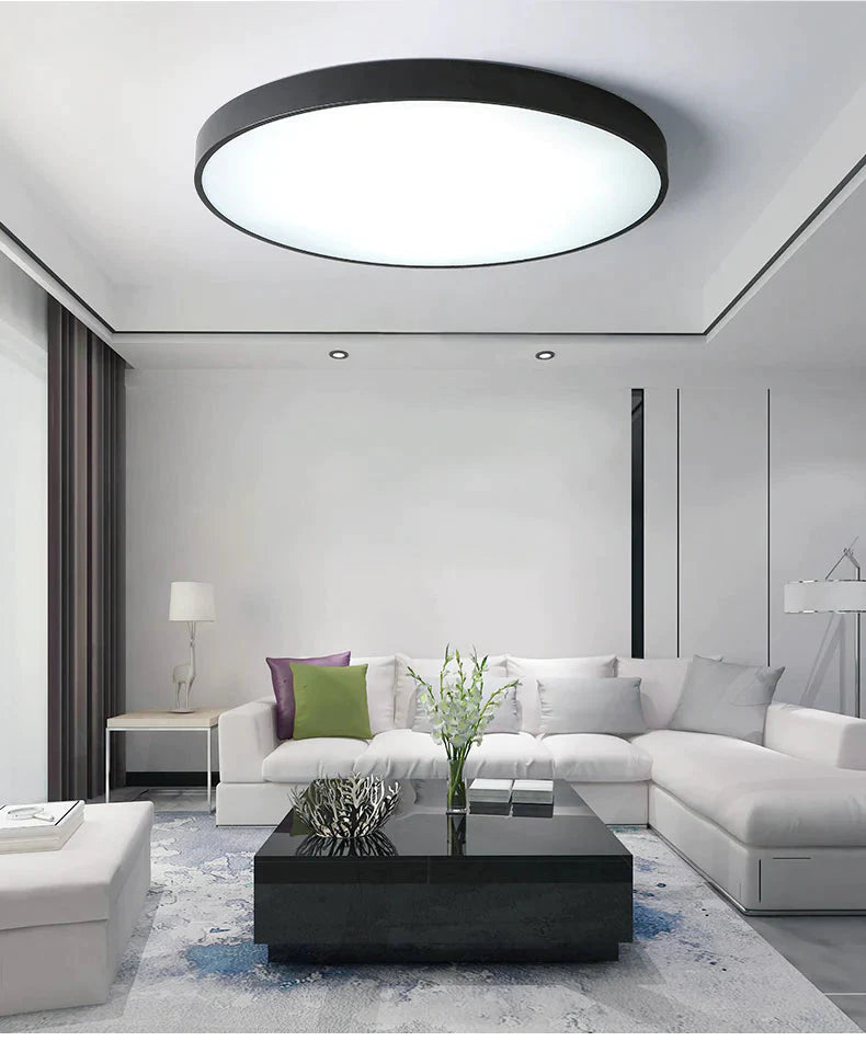 Lámpara de techo Led moderna de Metal, lámpara de techo Led Simple en blanco y negro para sala de estar, dormitorio, comedor, accesorios de iluminación