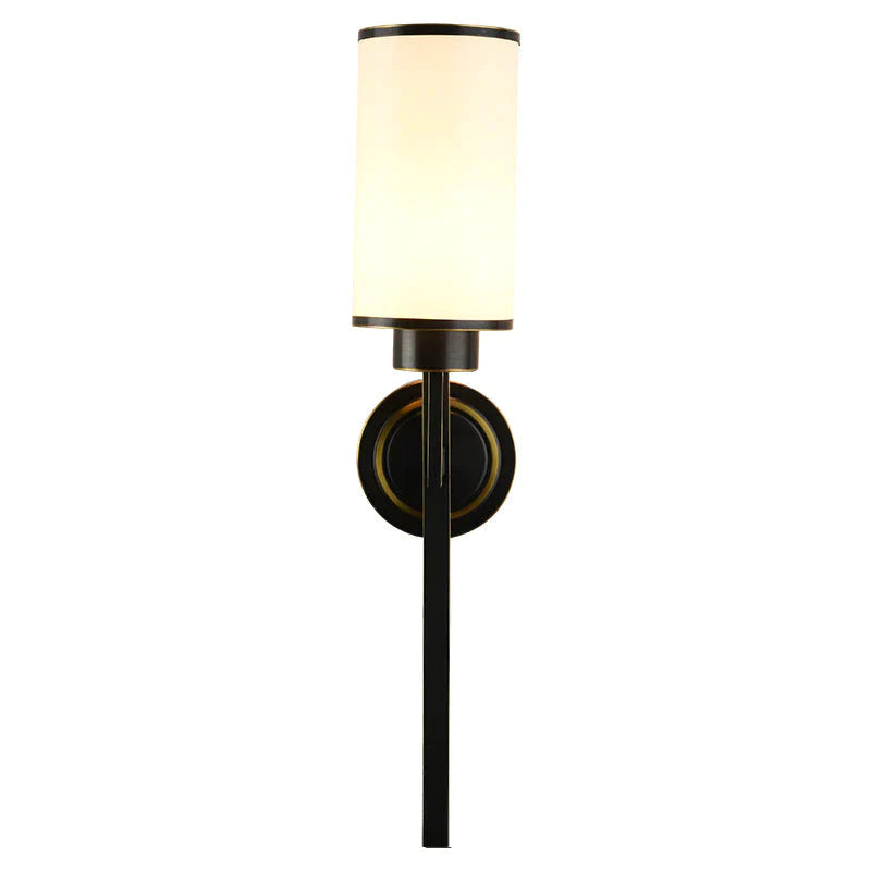 Lampada da parete in rame pieno Lampada da parete in rame per tromba delle scale, camera da letto classica semplice, testa a LED, TV, parete di fondo