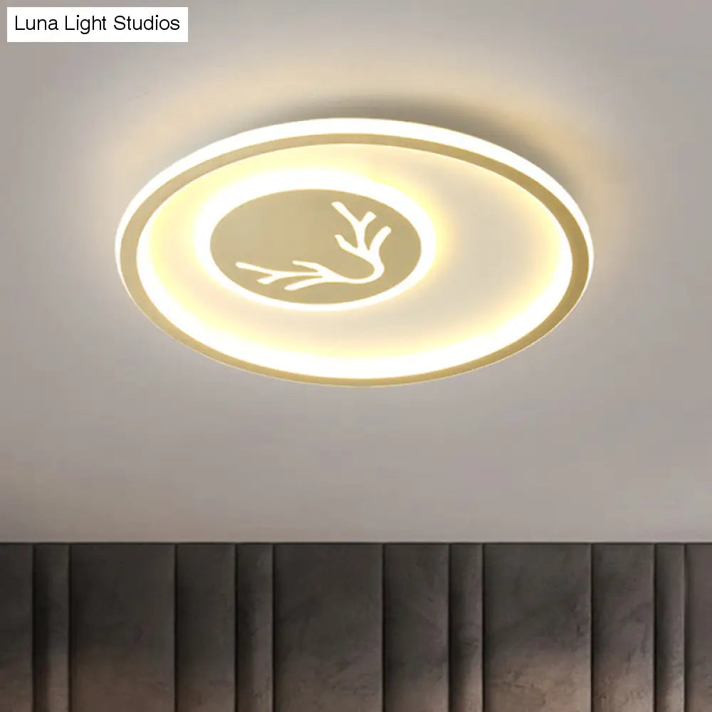 Minimalistische acryl Antler inbouwlamp - LED-lamp voor plafondmontage in goud voor slaapkamers