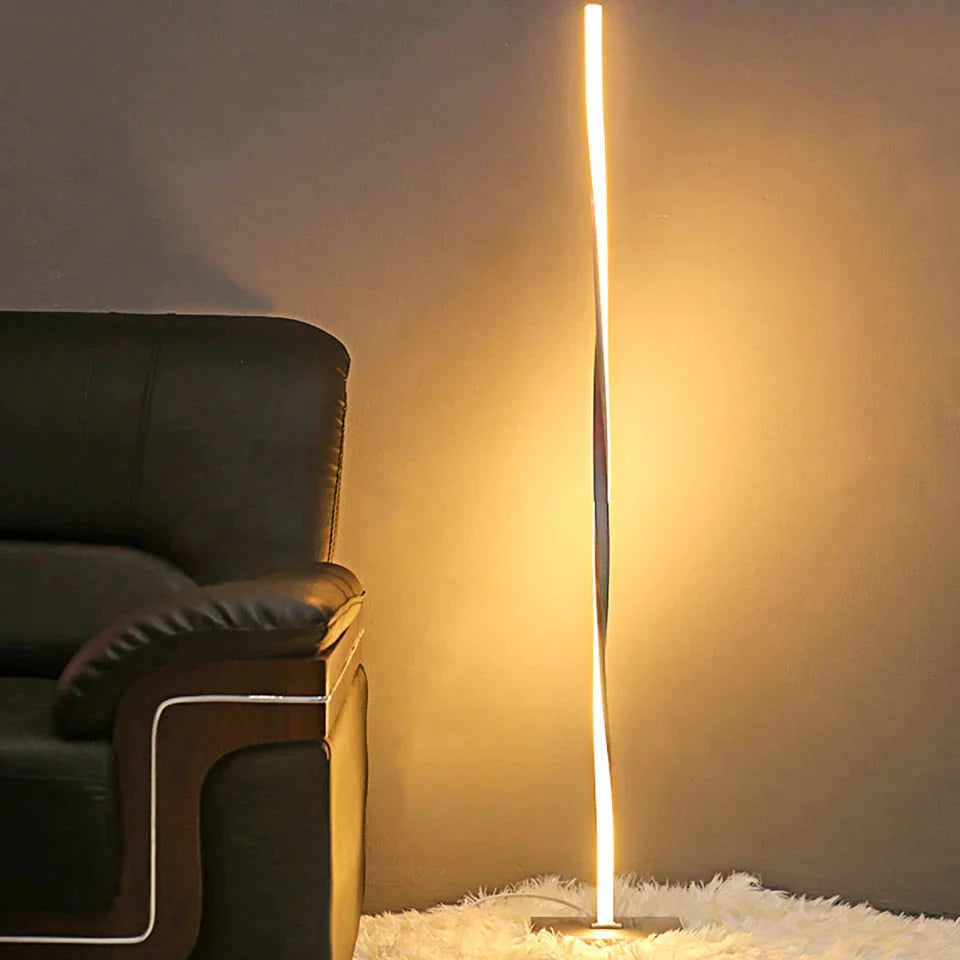 Moderne LED-vloerlamp voor woonkamers Moderne staande paallamp voor studeerkamers Kantoren Helder dimbaar vloerlicht