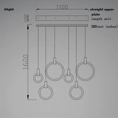 LED Nordic Wooden Iron Acryl Rings DIY LED Lamp LED Light.Pendant Lights.Pendant Lamp.Pendant light For Dinning Room Foyer