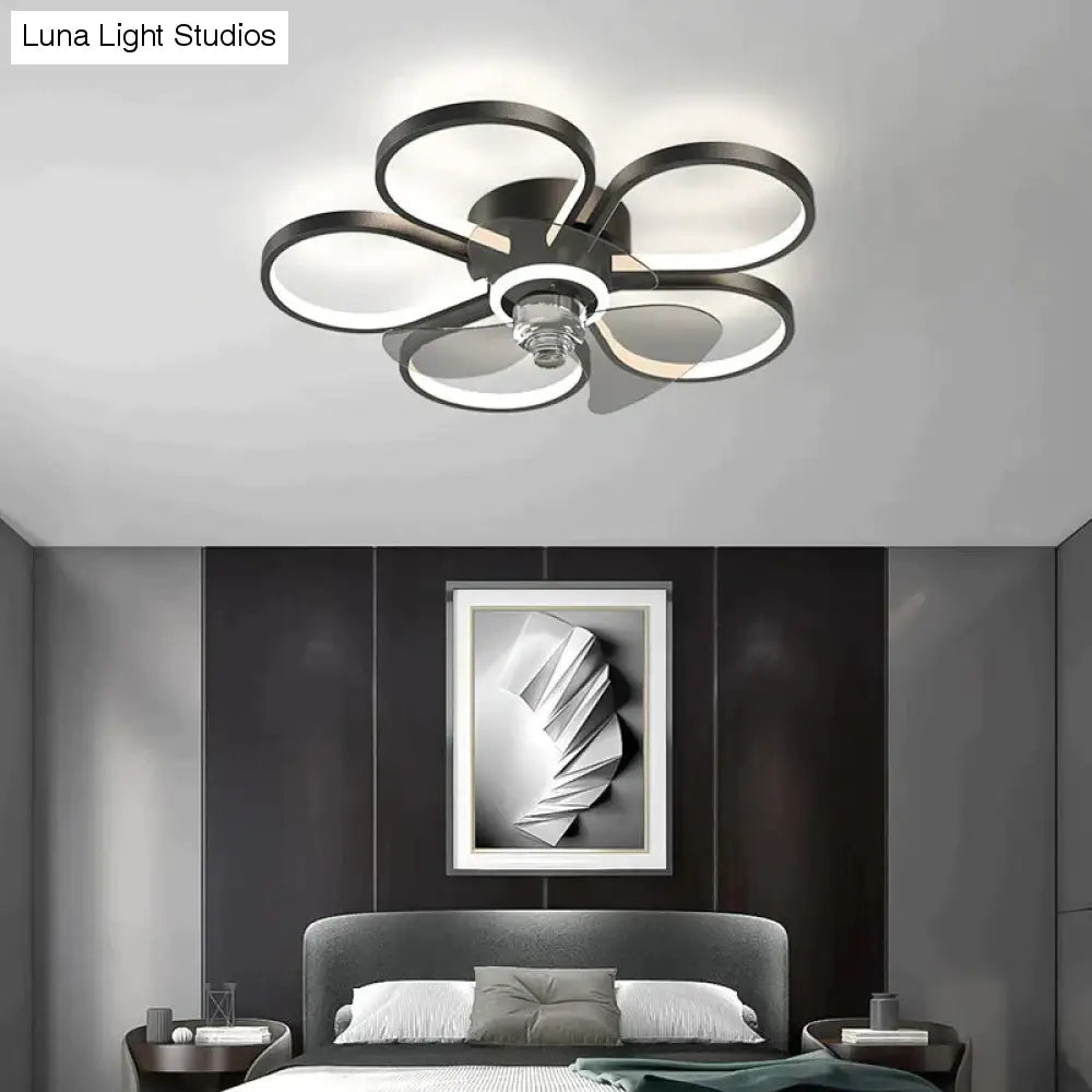 Luxury Ceiling Fan Lamp Bedroom Ultra-thin Quiet Restaurant Ceiling Lamp with Electric Fan