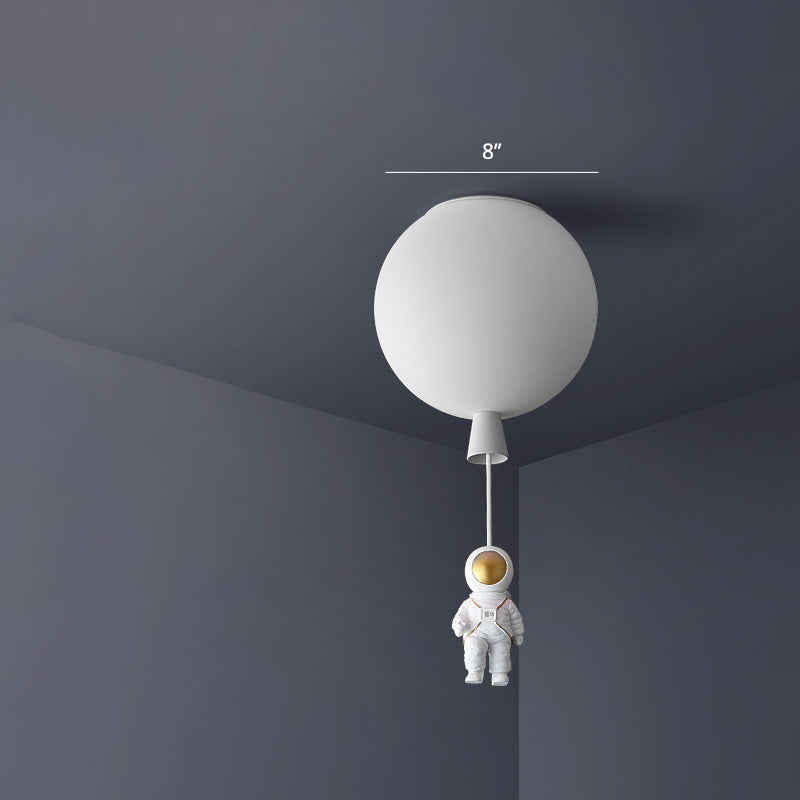 Ballon- und Astronauten-Deckenleuchte für Kinder, Acryl, 1 Kopf, Schlafzimmer, Hängeleuchte