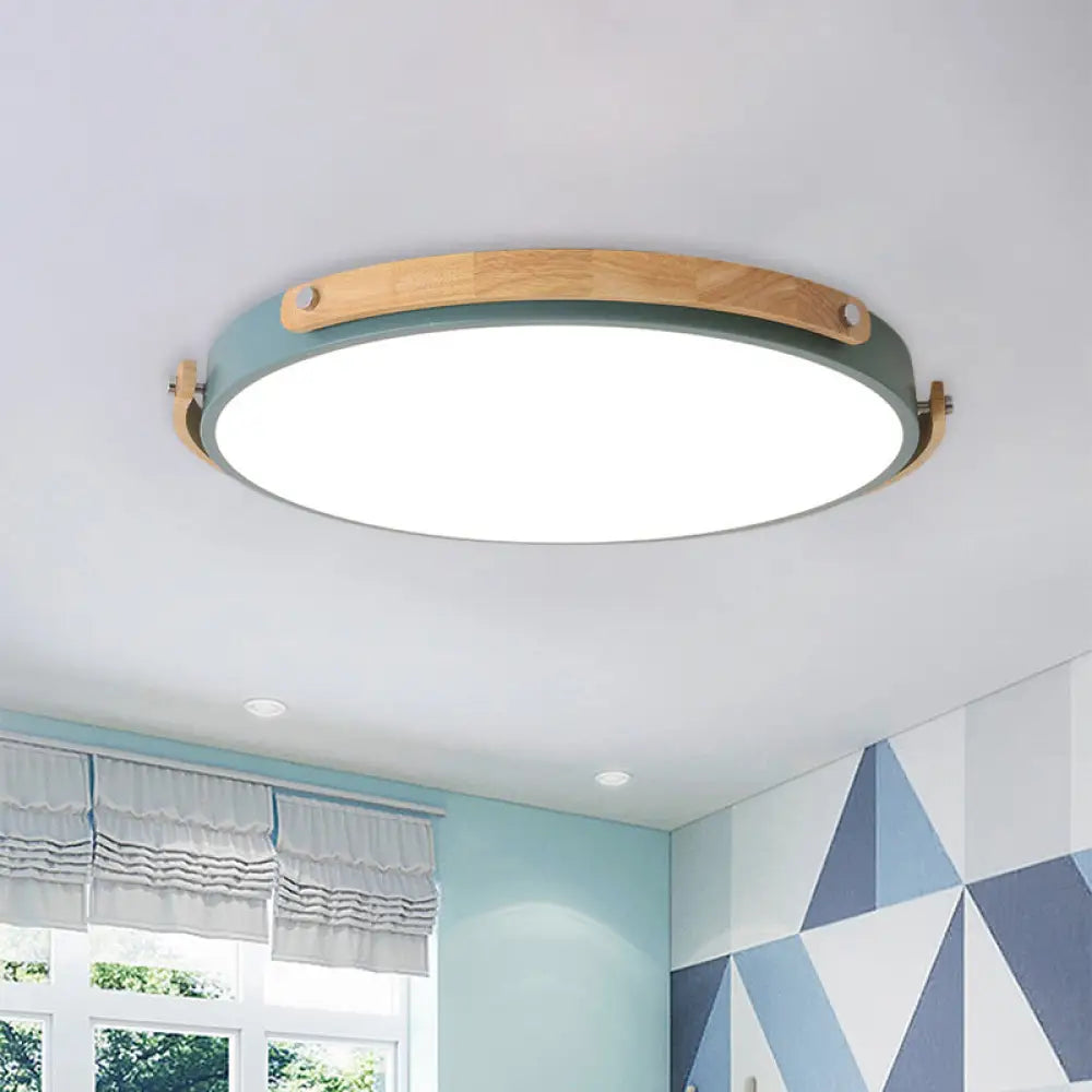 Plafoniera da incasso a LED circolare in acrilico stile Macaron - Elegante lampada da soffitto per la cameretta e i corridoi dei bambini