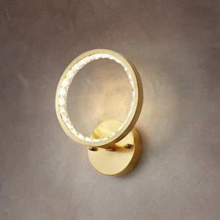 Lampada da parete moderna in rame da comodino semplice per camera da letto