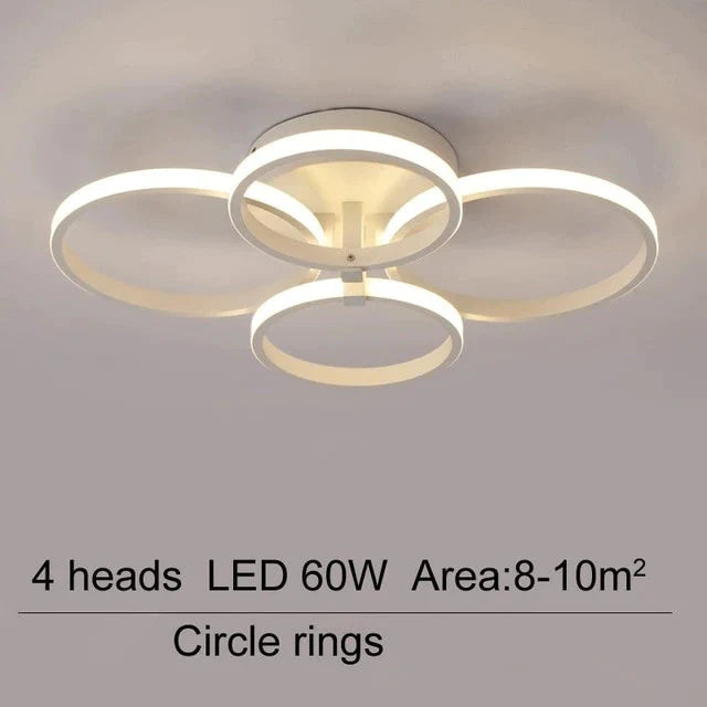 Lámpara LED moderna de acrílico para sala de estar, Lustres LED para dormitorio, lámpara de iluminación de techo grande, accesorios