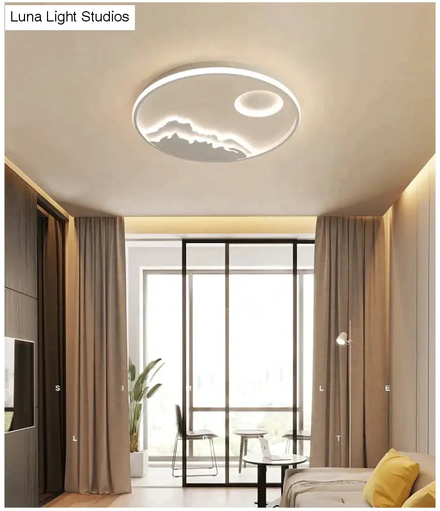LED plafonnier moderne Nature lever du soleil Design pour salon chambre cuisine salle à manger luminaire ICFW1910
