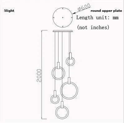 Anillos de acrílico de hierro de madera nórdico LED, lámpara LED DIY, luz LED, luces colgantes, lámpara colgante, luz colgante para vestíbulo de comedor