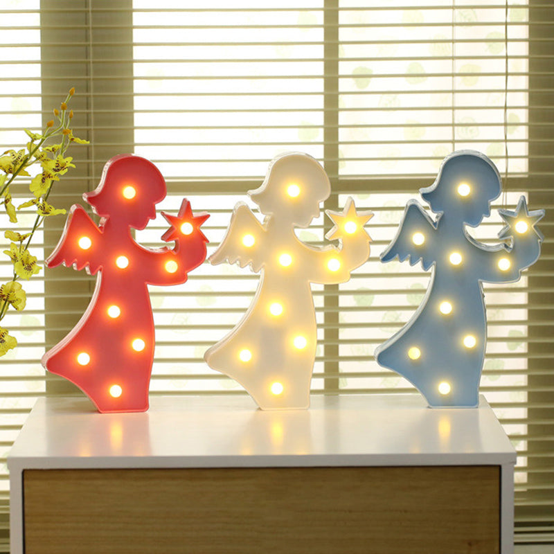 Lampada da tavolo da camera per ragazze con luce notturna modellabile a LED con gancio - Decorazione novità, alimentata a batteria