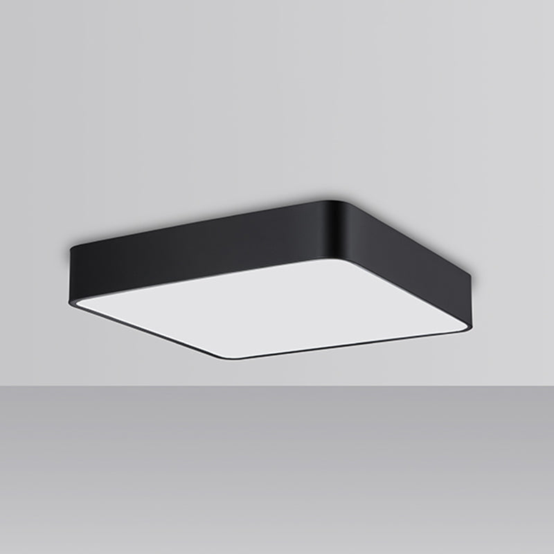 Stijlvolle kantoorverlichting: Nordic Black Square LED-plafondlamp met metalen inbouwmontage