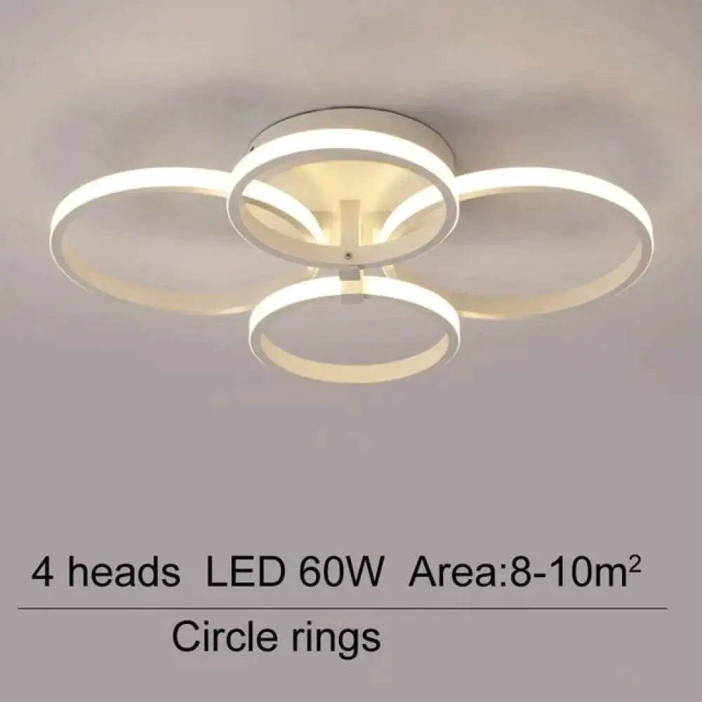 Lámpara LED moderna de acrílico para sala de estar, Lustres LED para dormitorio, lámpara de iluminación de techo grande, accesorios