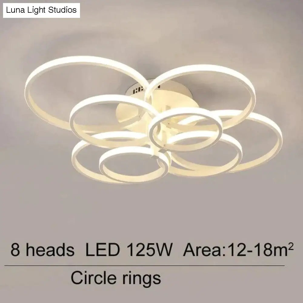 Lámpara LED moderna de acrílico para sala de estar, Lustres LED para dormitorio, lámpara de iluminación de techo grande, accesorios