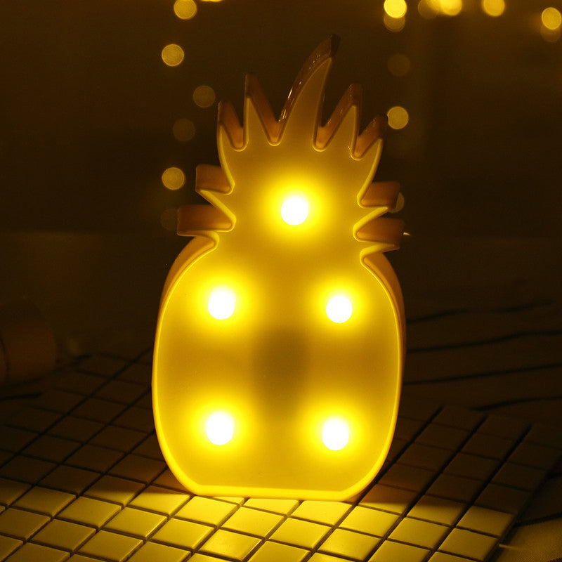 Mini luz nocturna LED de dibujos animados para habitaciones infantiles - Lámpara de mesa con pilas