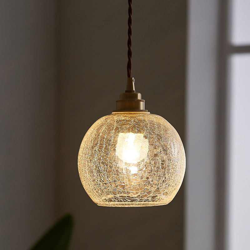 Industriële bol-plafondlamp Enkele hangende hanglamp van helder glas voor de woonkamer