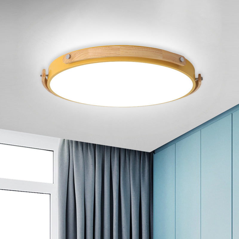 Plafoniera da incasso a LED circolare in acrilico stile Macaron - Elegante lampada da soffitto per la cameretta e i corridoi dei bambini