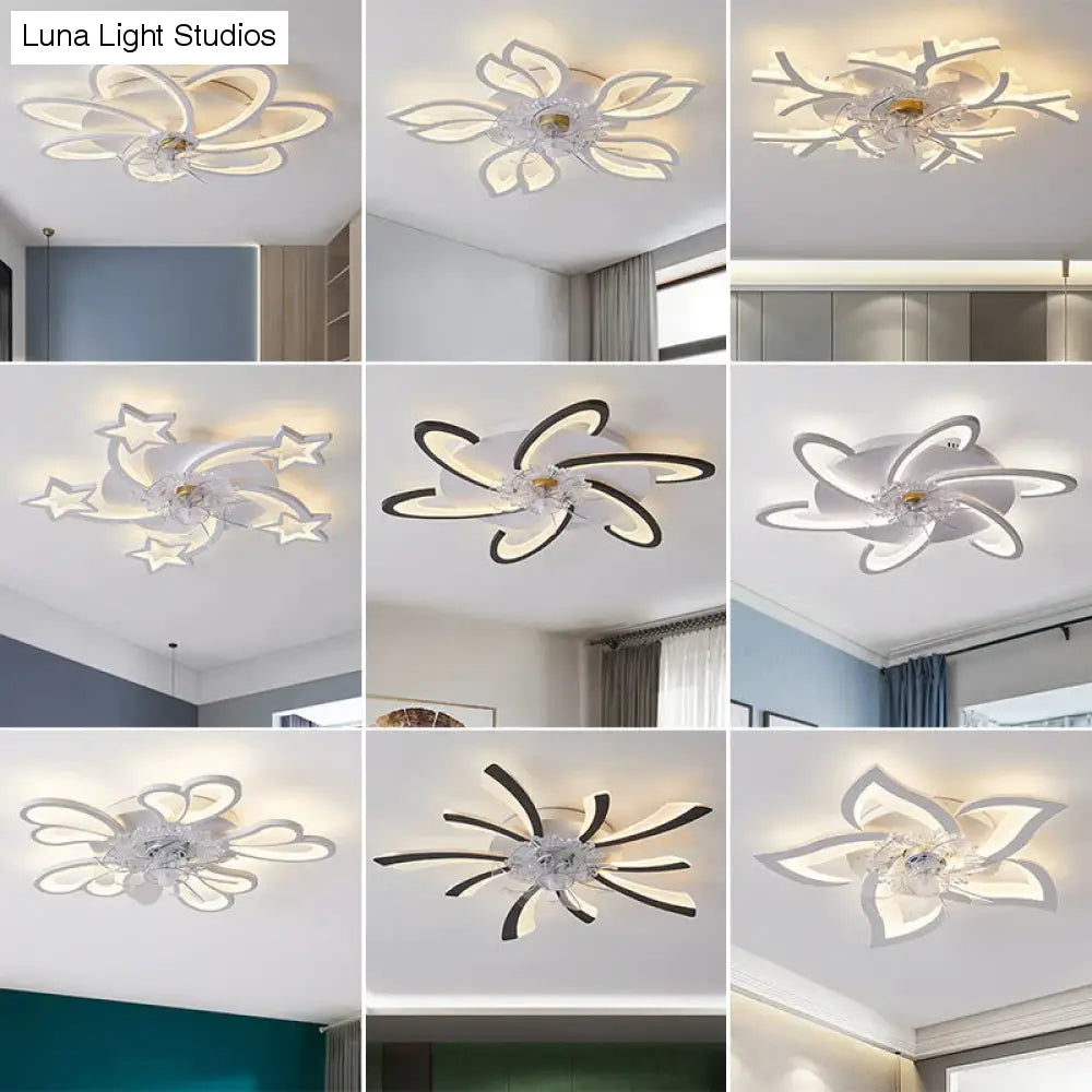 Modern minimalist dandelion fan ceiling lamp