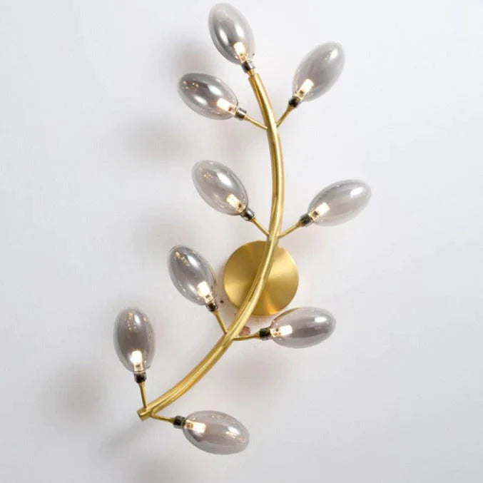 Scandinavische woonkamer creatieve luxe nachtkastje koperen wandlamp