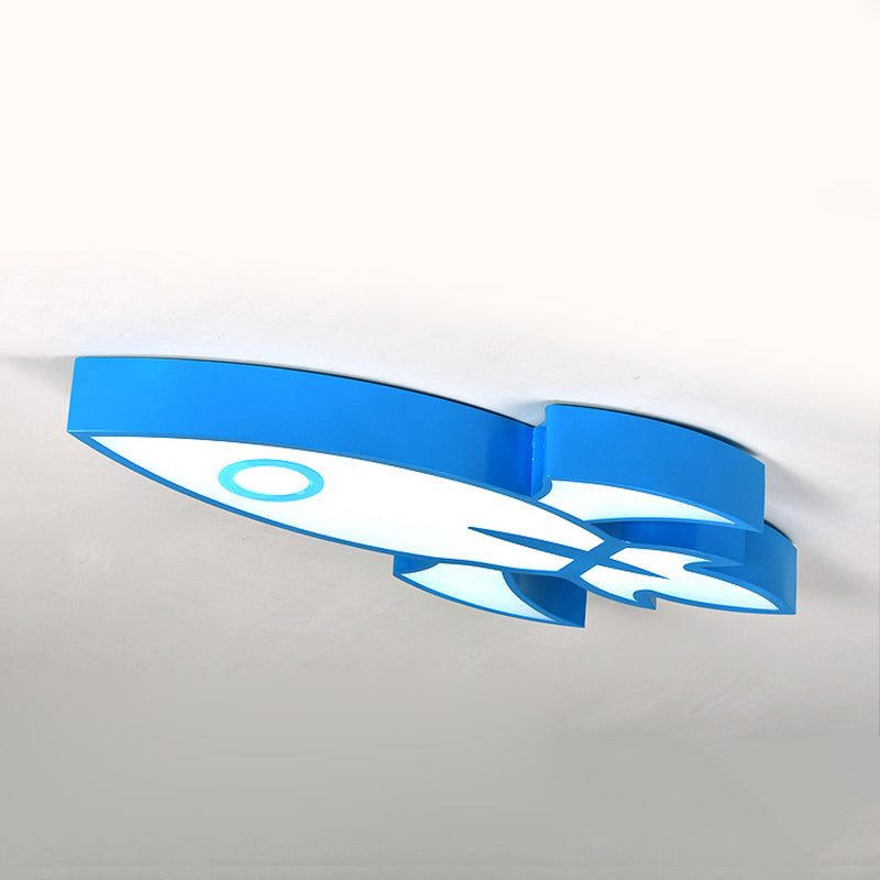 Contemporary Space themed Ceiling Light for Child's Bedroom - Acrylic Mount