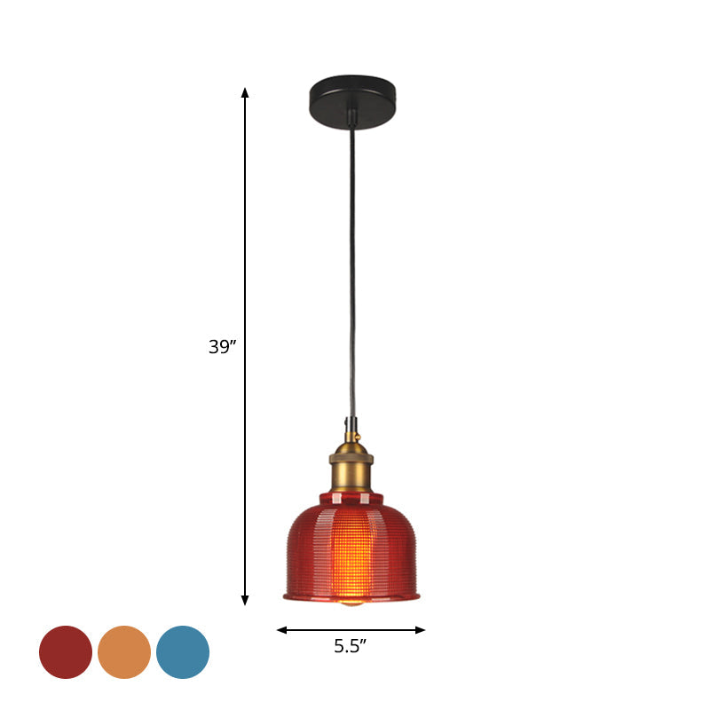 Vintage Carillon-Pendelleuchte: Gitterglas-Aufhängung im Retro-Stil für das Esszimmer