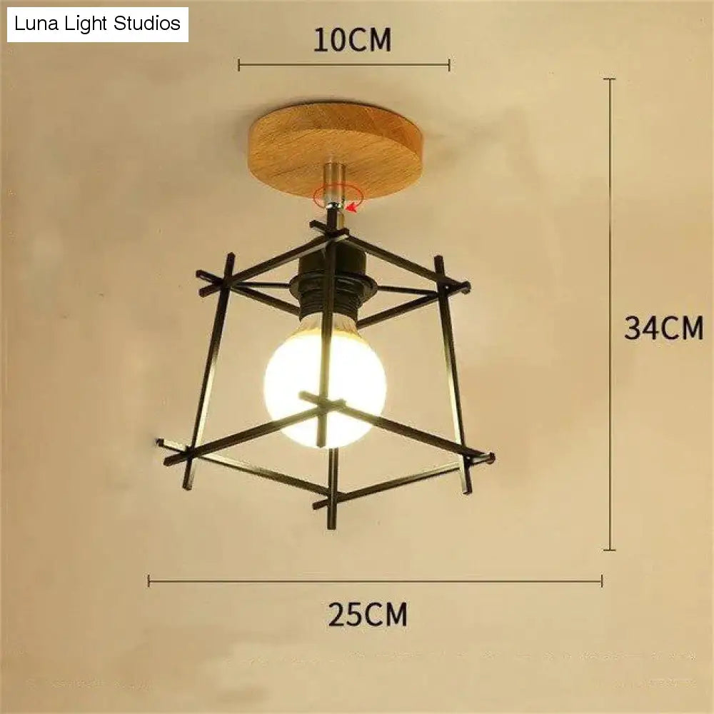 Plafonnier nordique en fer forgé, design moderne et minimaliste, luminaire décoratif de plafond, idéal pour un bureau, une chambre à coucher ou une chambre à coucher, créatif