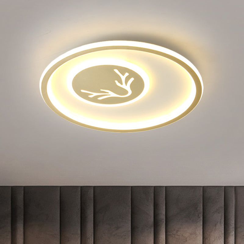 Minimalistische acryl Antler inbouwlamp - LED-lamp voor plafondmontage in goud voor slaapkamers
