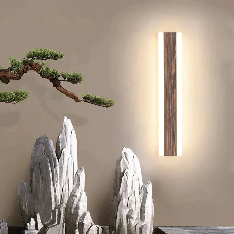 Nuova lampada da parete per esterni cinese Impermeabile in acciaio inossidabile lungo LED imitazione marmo Lampada da parete per hotel villa da giardino