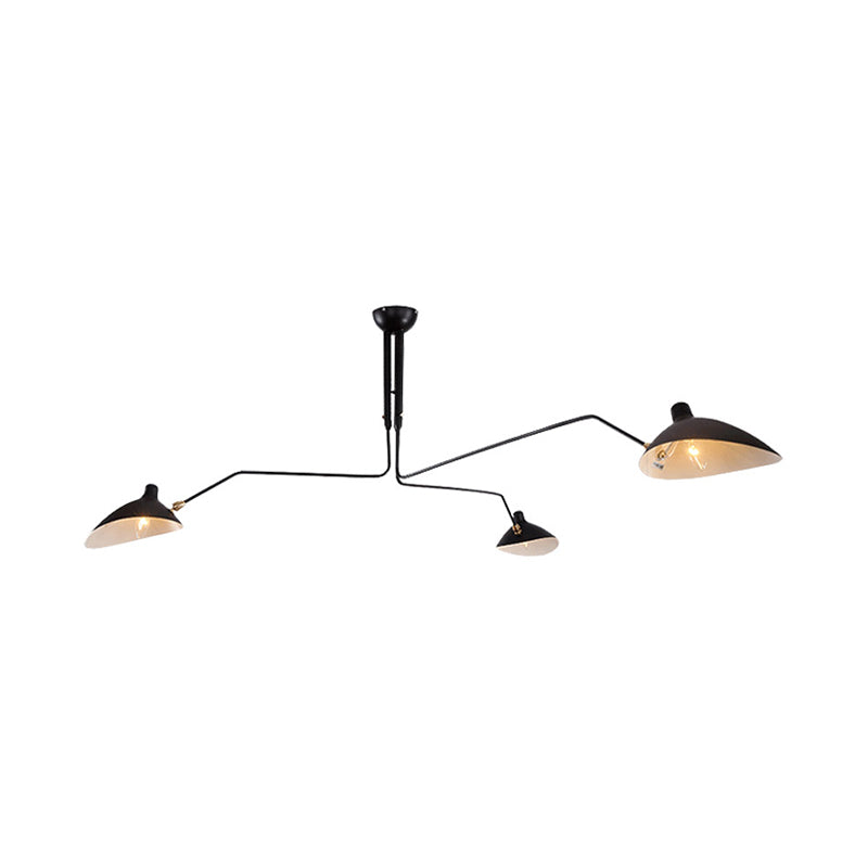 Metall-Entenschnabel-Hängelampe, postmodern, 2/3/5 Lichter, schwarzes Wohnzimmer-Kronleuchter-Licht